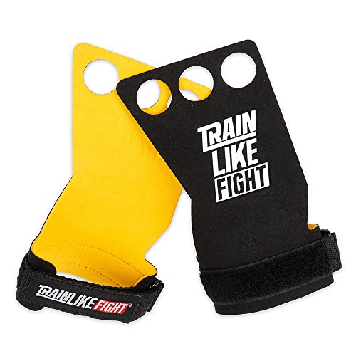 TRAINLIKEFIGHT Icon 3H - Maniques pour Cross-Training/callisthénie/Exercices de Gymnastique - Protection pour Les Mains - Jaune - L Cover