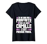 Camille Parfaite | Citation Humour Dr�le Maman M�re Cadeau T-Shirt avec Col en V