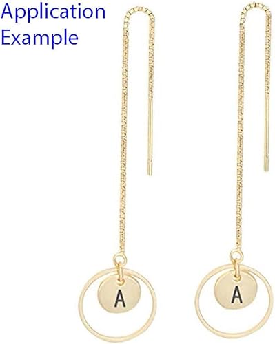 Miniatura 4 de Adabele Auténtica plata de ley A-Z 26 letras pequeñas del alfabeto de 0.472 in colgante redondo Dics para aretes, pulsera, collar, tobillera, Letra
