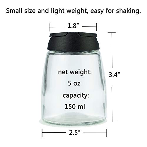 Mileke Salt And Pepper Shakers, Moisture-Proof Condiment Holders 150Ml, 2/Pack #TOP2