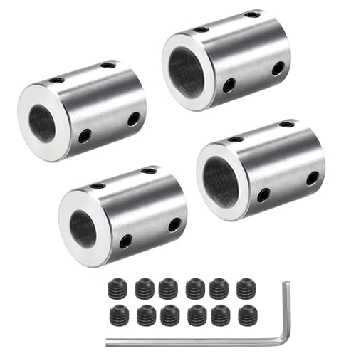 4 Stück 10mm auf 12mm starre Motorwellenkupplung Kupplungsmuffe Kupplungsadapter für 3D-Drucker RC-Motor Zubehör