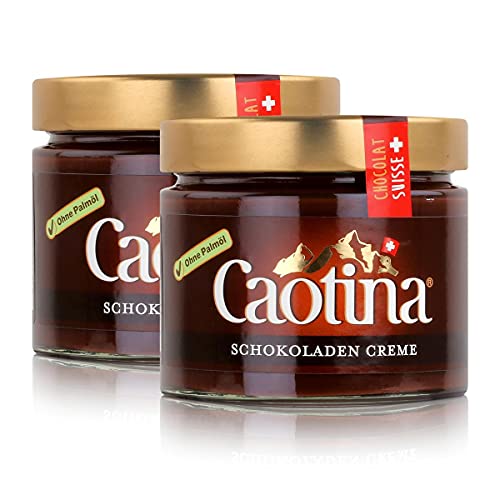 Caotina Crème Chocolat Brotaufstrich 2x300 g/Schokocreme / Schokoaufstrich/Schweizer Schokolade