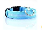 ZCN Nylon LED Dog Collar for Pets Dogs Luminous Collars Fluorescent Pet Supplies Night Safety Flashing Glow in the Dark Dog Leash