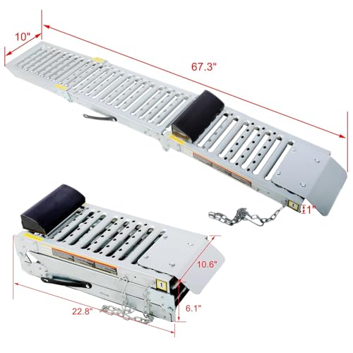 Pack de 2 Rampas Plegables de Acero 67 Pulgadas 1000 lbs miniatura 3