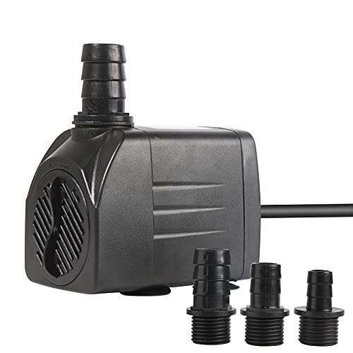 Pompe submersible, pompe d'aquarium de 1800 L/H avec conception ultra-silencieuse, pompe d'étang de 2 m de hauteur pour aquariums, aquarium, jardin, fontaines, culture hydroponique, étangs et plus