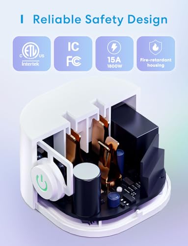 Image of meross Matter Smart Plug Mini, 100% Privacy LAN Smart Outlet, Easy Bluetooth Setup, Compact Design, Works with Apple Home /Alexa /Google Home, Schedule Timer & App Voice Control, 2.4G Wi-Fi Only, 2 Pack