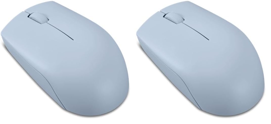 Lenovo 300 Wireless Compact Mouse|Frost Blue (Packung mit 2)