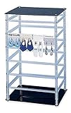 SSWBasics Medium Rotating Jewelry Card Display - 10' W x 10' L x 17' H - Holds 96 2' W Earring Cards