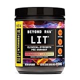 BEYOND RAW LIT V2 Clinical Strength Pre Workout Powder, Hits Harder, Bigger...