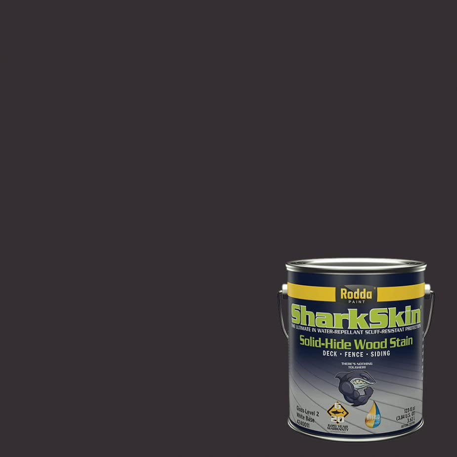 Rodda Paint SharkSkin Deck and Siding Solid Wood Stain, 1 Gallon, Ebony (4240041-EX024/Ebony)