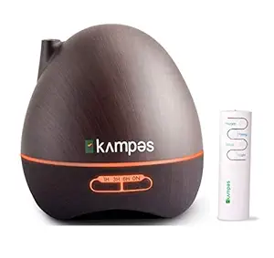 kampes Cool Mist Aroma Diffuser & Humidifier with remote (Wooden Grain, 300 ml)