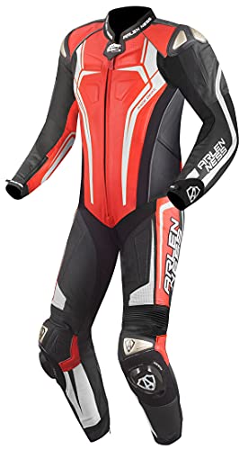 Arlen Ness Sugello 2 Abito monopezza in pelle moto, nero/rosso/bianco, 50