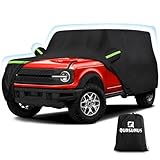 QUNSUNUS 6 Layer SUV Car Cover for Bronco 4 Door Car Cover Waterproof All Weather 210D Windproof Fit for Bronco 2021 2022