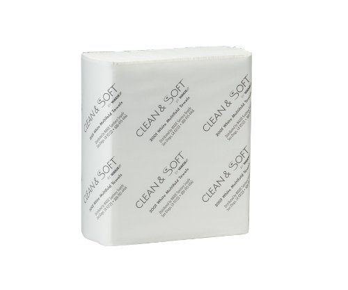 Serviette en papier multi-fold Waxie 2001 blanc 23,5x23,9 cm pour distributeur