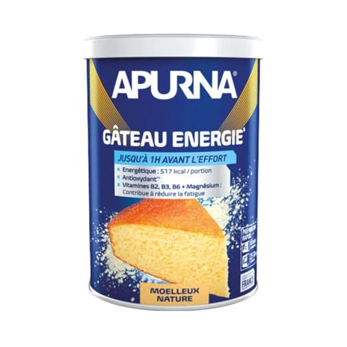 Apurna Nutrition - Energiekuchen (400g) - Protein-Kuchen - 79 g Kohlenhydrate pro Portion - Natur