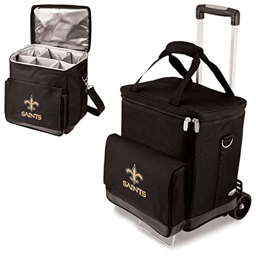 Nfl New Orleans Saints Digital Print Cellar With Trolley, One Size, Black #TOP2