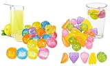 Easygift Products 20 Pieces Plastic Reusable Ice Cubes Fruit Shaped