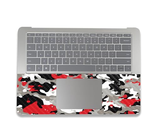 Image of MightySkins Carbon Fiber Skin Compatible with Microsoft Surface Laptop Studio 2 (2023) Full Wrap Kit - Red Camo | Protective, Durable Textured Carbon Fiber Finish | Easy to Apply | Made in The USA