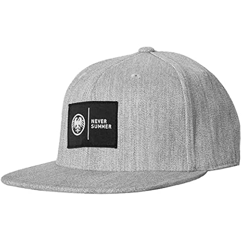 Never Summer Square Patch 210 Flexfit Hat (Large/X-Large, Heather Grey) Cover