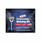 Compact Shaving Kit – Travel Shaving Essentials for Men & Women | Includes Disposable Razor, Shaving Cream, Washcloth & Aftershave Wipe | Hygiene Kit for Travel, Work & Emergencies (Black)