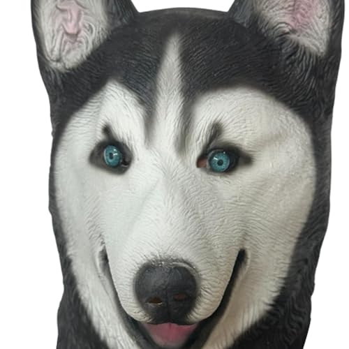 Colcolo Hundekostüm-Maske, Halloween-Latex-Maske, realistische Gruselmaske, Hunde-Cosplay-Requisiten für Cosplay-Neuheiten, Festivals, Kostümpartys, Heiser