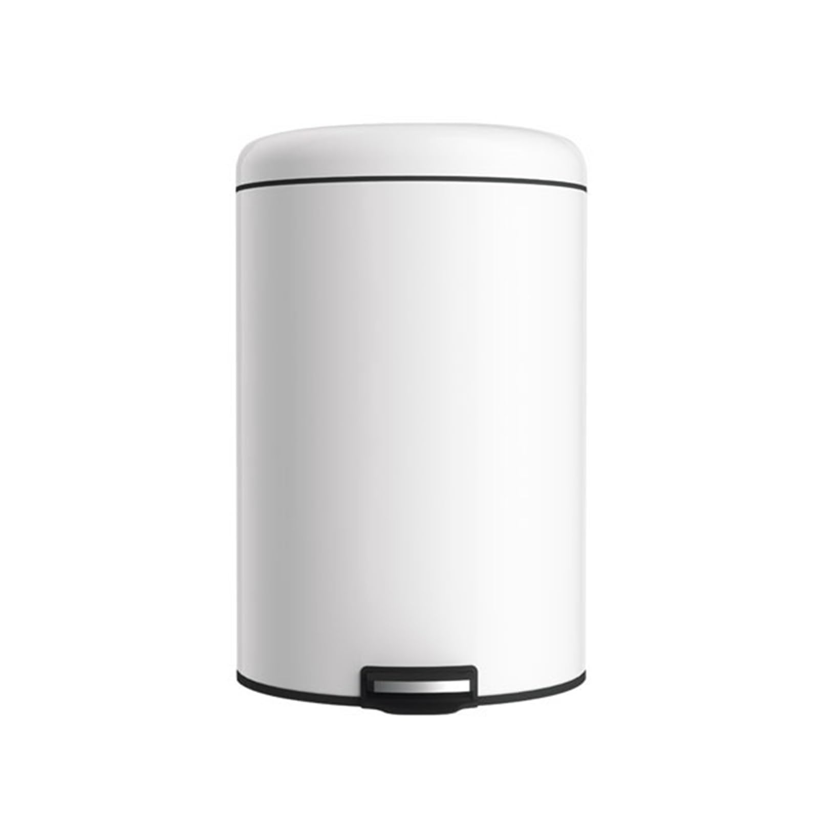 Hhmmei2024-23 White Rubbish And Waste Bin Garbage Bin With Foot Pedal Bathroom Trash Can(White)