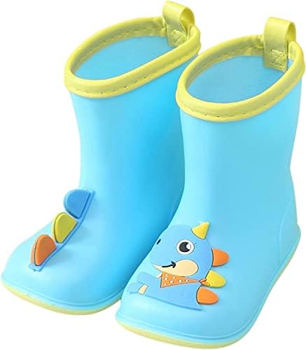 ACICS Colorful Cartoon Animal Waterproof Children's Rain Boots Baby Water Shoes EVA Soft Outdoor Kids Rain Girl Dress (Color : D, Size : 18-24 Months)