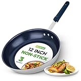 MADE TO LAST: Made from 2.5mm aluminum with induction base, this fry pan will surely prove its longevity even after years of use. It also features a thick non-stick coating for convenience in usage. Its total dimensions are 21.7" x 12.5" x 4" COOKTOP...
