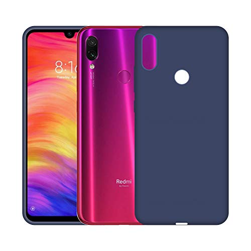 Image of Case Creation Luxurious OG Series for Xiaomi Redmi Note 7 Case Cover,Anti-Dirty Slim Case Frosted Matte Cute Candy TPU Raised Bezel (Splash of Color) Back Cover for Redmi Note 7 -Navy Blue