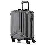 Flight Knight Premium Hard Shell Lightweight Cabin Suitcase - 8 Spinner Wheels - Built-in TSA Lock & USB Port - Luggage Approved for Over 100 Airlines Including Ryanir (Priority) - 55x40x20cm