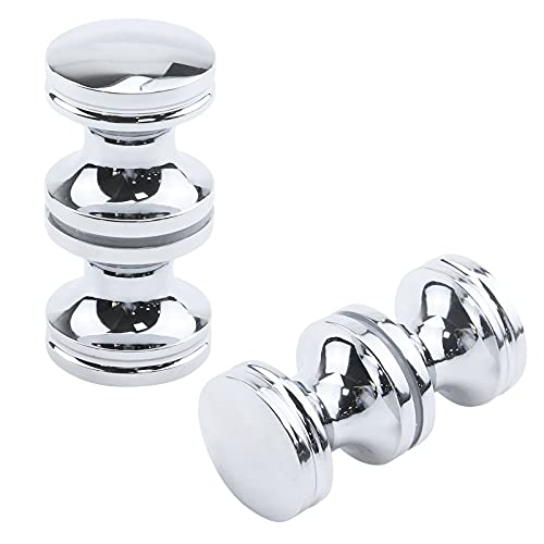 Antrader Shower Glass Door Solid Handles Double-Sided Bathroom Pull Knobs Back-To-Back Chrome Plated Handle, Pack Of 2 #TOP30