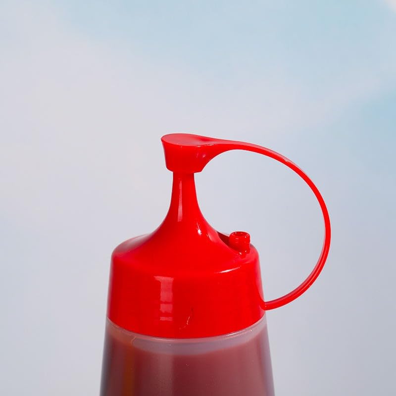 Image of Plastic Squeeze Bottle with Hook Top, Clear Plastic Sauce Bottle, BPA-Free Ketchup Bottle, Condiment Dispenser Mustard Sauce Bottle, Food Liquid Seasoning Container, Reusable Ketchup Bottle (300 ml)