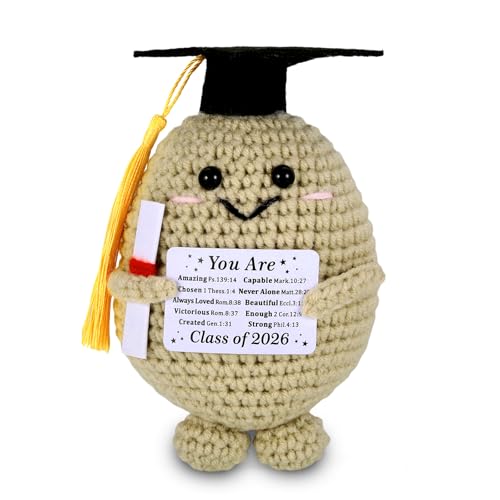 2026 Graduation Gifts for Her Him Positive Potato Graduation Crochet Doll Handmade Class...
