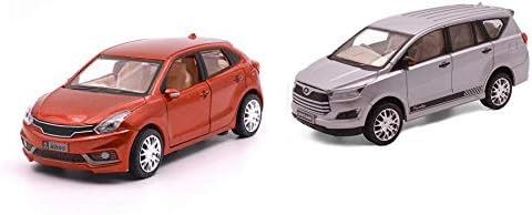 Amisha Gift Gallery Toy Car for Kids Nexa Red Baleno with Innova Crysta Model Combo in Multicolour SUV Car Toy Miniature Pull Back Action Mini Vehicle Scaled Models Toys - Plastic, 3.15X1.97 Inch
