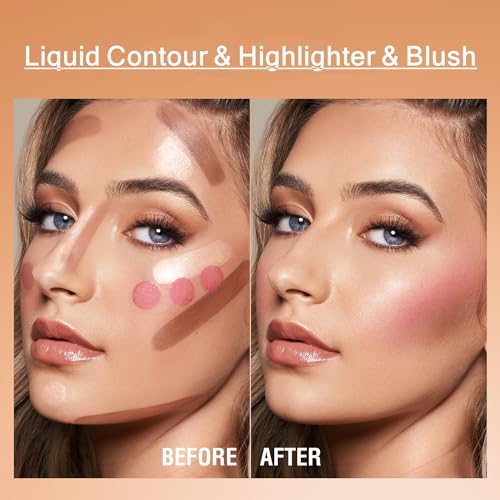 Liquid Contour Stick -Built-in Sponge Tip Sculpted Complexion Wand Cream Face Concealer Contour Waterproof Long Lasting Natural Bronzer Smooth Shimmer Face Highlighter Makeup Contour Stick (# 101) - Image 4