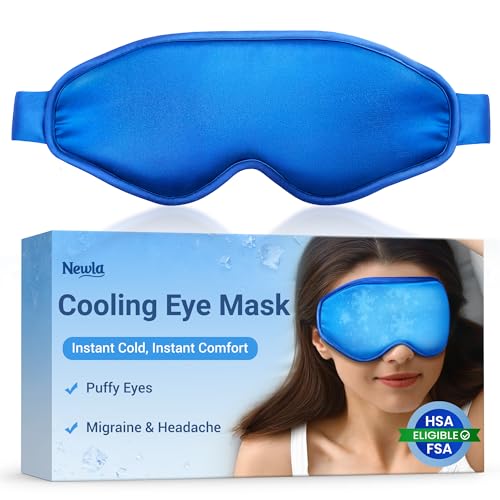 Cooling Eye Mask for Puffy Eyes: Fsa Eligible Items Hsa, Face Ice Eye Pack for Migraine After Surgery Relief - Reuable Cold Compress for Headaches Puffiness - Comfortable Weighted Fit Gel Sleep Mask