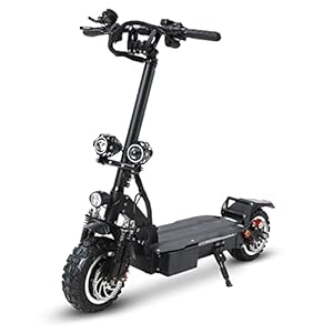 KELKART 60V 28Ah Scooter Électrique Tout-Terrain Rapide Pour Adulte, Avec Scooter Électrique de Montagne à Deux Moteurs, Équipé de Pneus Tout-Terrain à Vide de 11 Pouces Scooter Électrique de Banlieue