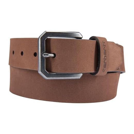Carhartt Men's Standard Casual Rugged Belts, Available in Multiple Styles, Colors & Sizes, Saddle Leather (Brown), 36