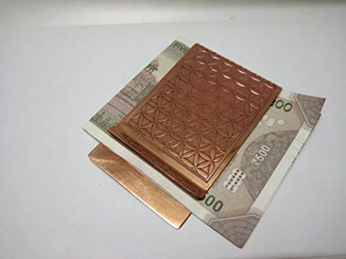 DLCCREATION Money Clips in Copper Front Pocket Minimalist Slim Credit Card Holder, Size: 4.5cm x 7.5cm