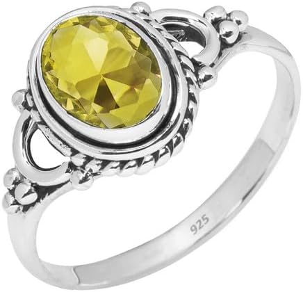 Miniatura 4 de Anillos de piedras preciosas naturales - Anillo de plata de ley 925 para mujeres y niñas, regalo de Navidad