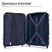 Coolife 3-Piece Lightweight Hardside Spinner Luggage Set with TSA Lock
