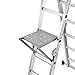 JADDUO Ladder Work Platform Anti-Slip Ladder Accessories Step Ladders Extension Ladders Work Stand System Ladder Tray for Painters and Tools Holds 400 Pound 17 x12 Inch