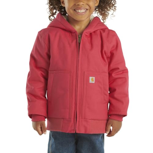 Carhartt Girls Zip Front Canvas Insulated Hooded Active Jacket