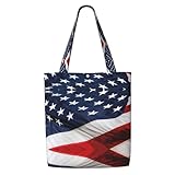 Sac fourre-tout pratique et mignon : ce sac fourre-tout drapeau américain est assez grand pour tous vos besoins quotidiens. Vous pouvez facilement transporter votre ordinateur portable, votre téléphone portable, votre parapluie, votre portefeuille, vos cartes, votre batterie externe, votre parfum, votre maquillage, votre mouchoir en papier, etc.