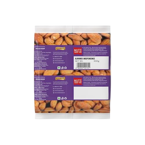 Image of Nuts About You Regular ALMONDS, 500 g | Regular | 100% Natural | Badam | Independence variety
