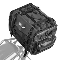 VEVOR Motorrad Hecktasche Rücksitztasche (40-60 L) mit wasserfester Regenabdeckung, Motorrad-Gepäckaufbewahrung, Gepäckträgertasche mit Schultergurt & elastischer Kordel, Motorradgepäck Schwarz