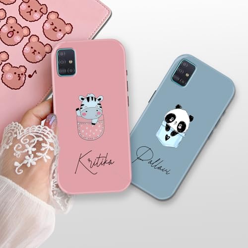 Image of COLORflow Back Cover Compatible with Samsung Galaxy A71 | Cute Pocket Cartoons Color Customized | Glossy Armoured Bumper with Camera Protection Back Cover Compatible with Samsung Galaxy A71
