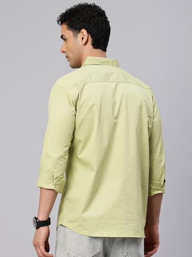 Image of Majestic Man Comfort Slim Fit Solid Pure Cotton Casual Shirt