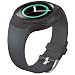 FanTEK Band for Samsung Gear S2 - Soft Silicone Sports Style Replacement Strap Work for Samsung Gear S2 Smart Watch SM-R720 SM-R730 Version Only (Dark Gray)