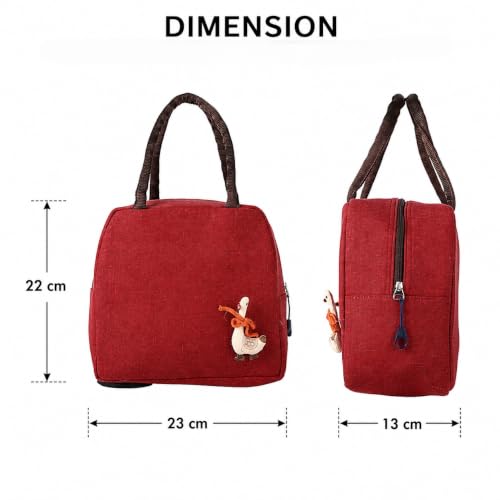 Image of ENSAC Lunch Bag for Men & Women | Tiffin Bag with Zip Closure & Double Handle | Reusable Hot & Cold Lunch Box Carry Bag for Office, School, Travel & Daily Use